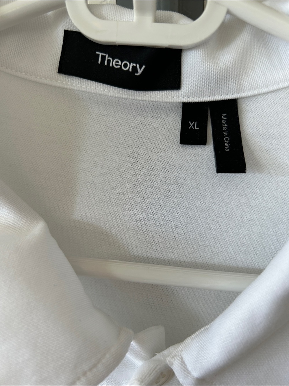 Theory Men's White Cairn Tactile Cotton Button-Front Shirt size XL - Picture 4 of 6